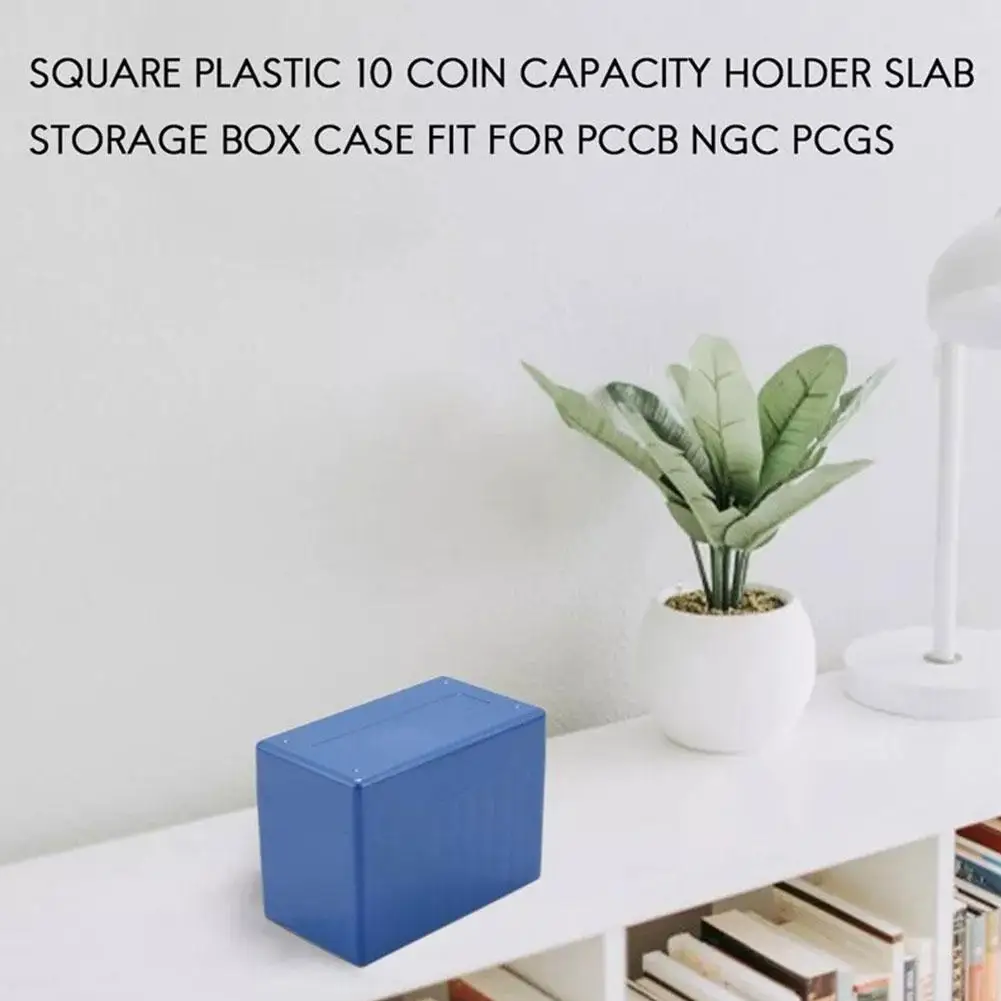 NEW High Quality Square Plastic 10 Coin Capacity Holder Slab Storage Box Case Fit For PCCB PCGS NGC High-end 2Color 10 Coin Case