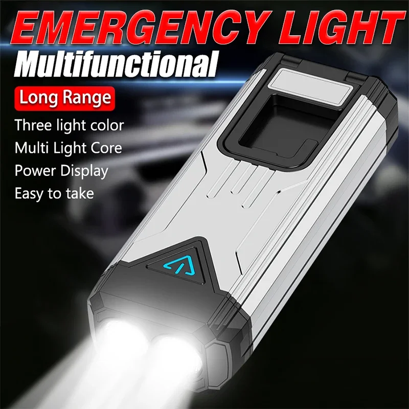 Portable High Bright Flashlight,Ultra-Long Endurance,Type-C,Magnetic,Hook,Multi-Lighting Modes,Outdoor,Work Maintenance,Camping