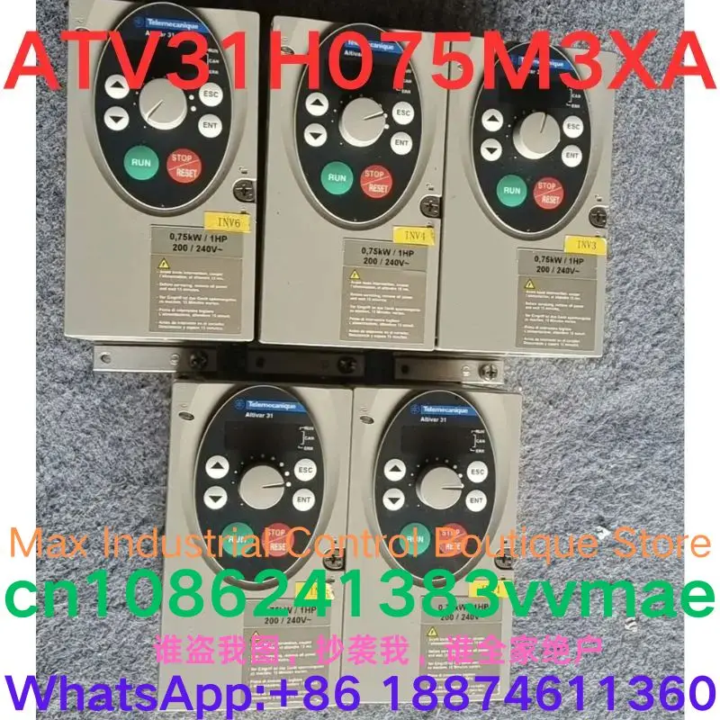 

Second-hand test OK frequency converter ATV31H075M3XA