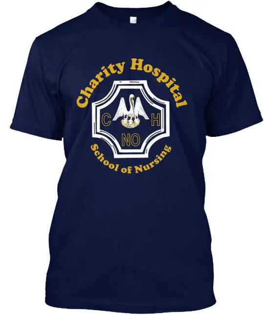 Charity Hospital School of Nursing Tee T-Shirt Made in the USA Anime Pattern Clothing Cotton Short Sleeve