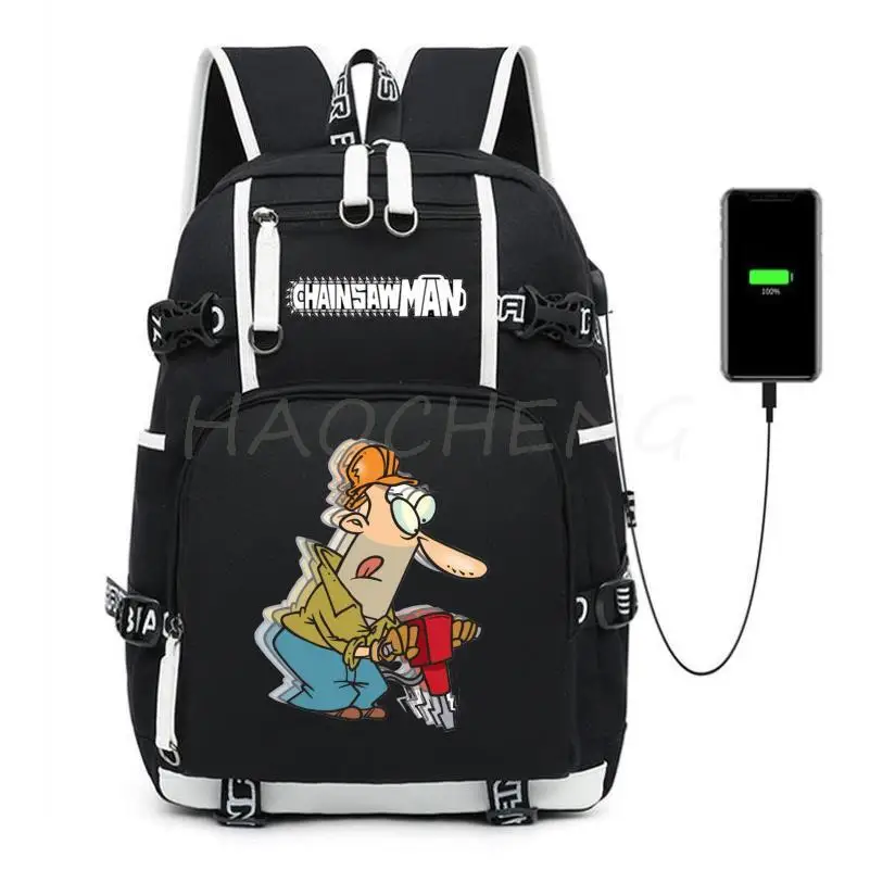 

Backpack The Chainsaw Man Women Men Student Big Backpack Bag For Laptop Bagpack For Girl Boys USB Charge Canvas College Mochilas