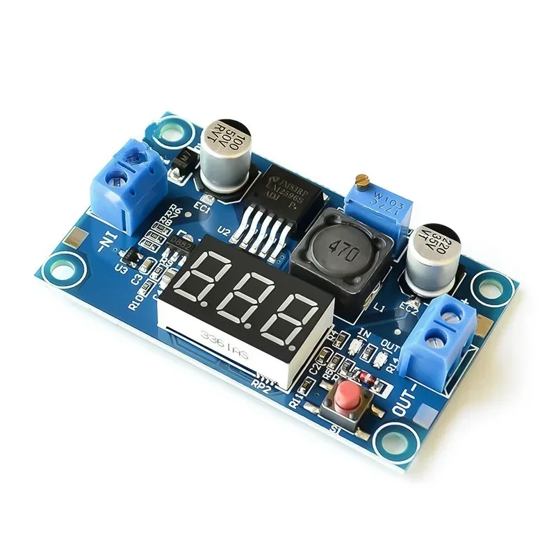 LM2596 DC Buck Step Down Power Converter Module DC/DC 4.0~40V to 1.25-37V 2A Adjustable Voltage Regulator With LED Voltmeter