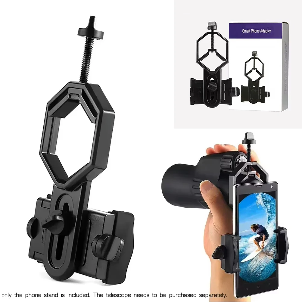 

Metal Smartphone Telescope Adapter Camera Mount, Universal Phone Mount, Work with for Telescope Microscope Monocular Binoculars