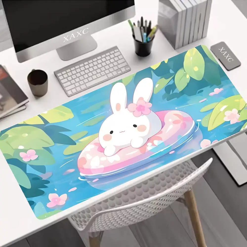 Gaming keyboardpad Office Soft Non-Slip Carpet Rubber Mice Pad New Models Cute Rabbit Pink Anime Mousepad Home HD Print  XAXC