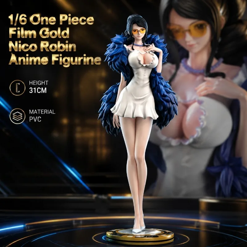 Figura de Anime de Nico Robin de One Piece Film Gold, Escala 1/6, Figura de Acción de PVC, Modelo Coleccionable, Estatua Decorativa para Escritorio, Regalo