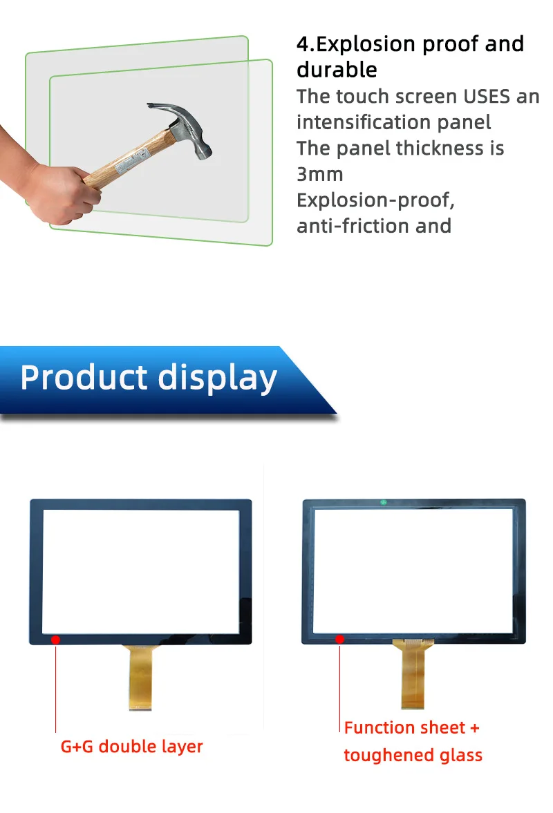 PCAP 21.5 Inch New USB Interface 4:3 Aspect Ratio Multi-Touch Smart Glass Interactive Capacitive Touch Screen