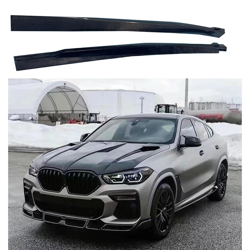 

Боковая юбка из сухого углеродного волокна в стиле LD для F95 X5M F96 X6M Боковая удлинительная юбка