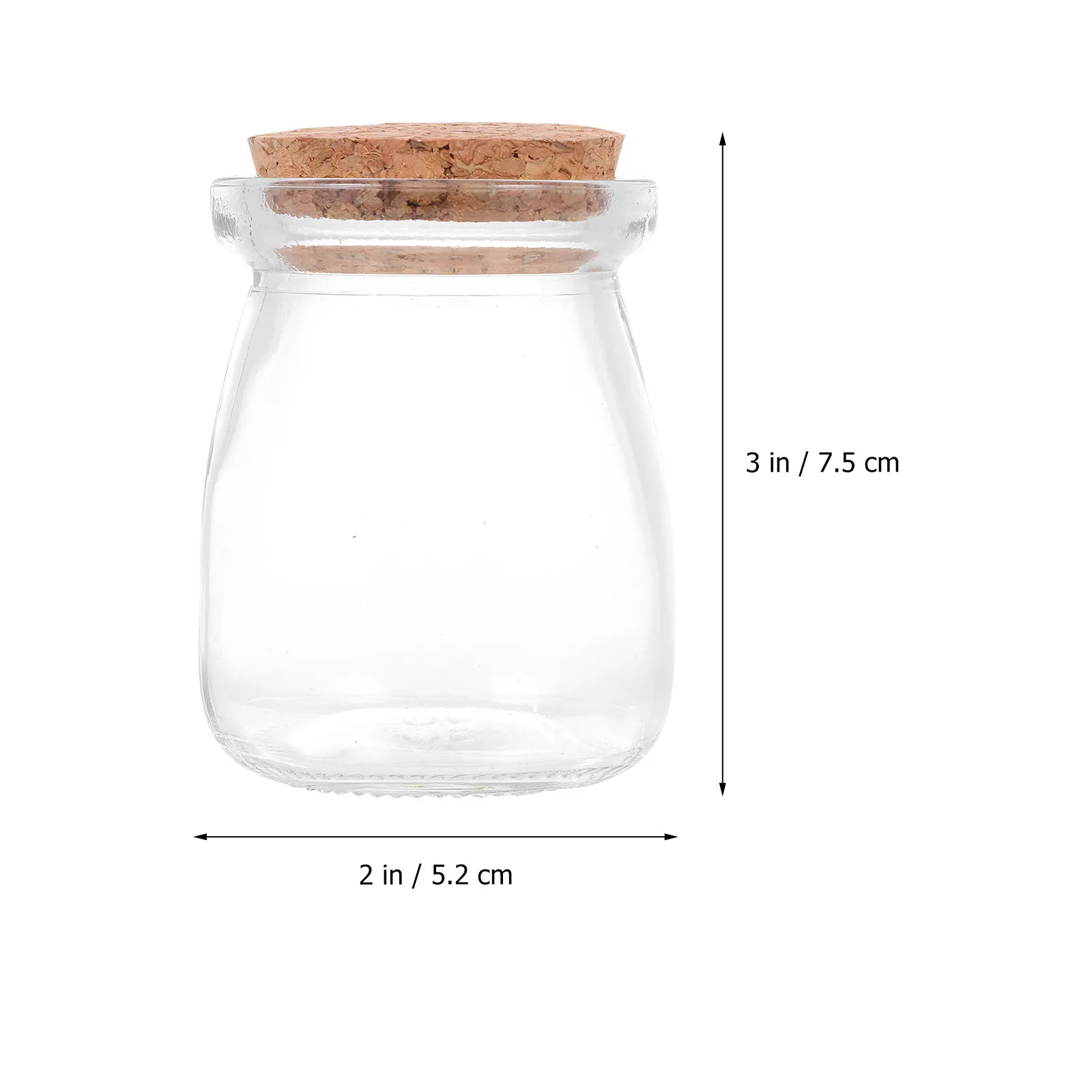 5Pcs Small Pudding Wishing Bottles Transparent Glass Corked Drift Bottles Storage Jar Message Jar Home Decor Corked Drift Bottle