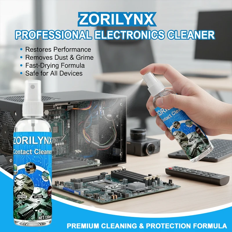 Electronic Contact Cleaner Spray for PCB Circuit Board Precision Instrument Electrical Component Cleaning ZORILYNX 130ml