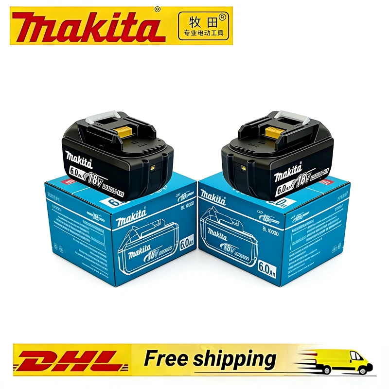 

6Ah Genuine makita BL1860 6ah Battery Power Tools Li-ion Replacement LXT BL1850 BL1840 for 18V Screwdriver with BMS 18v battery