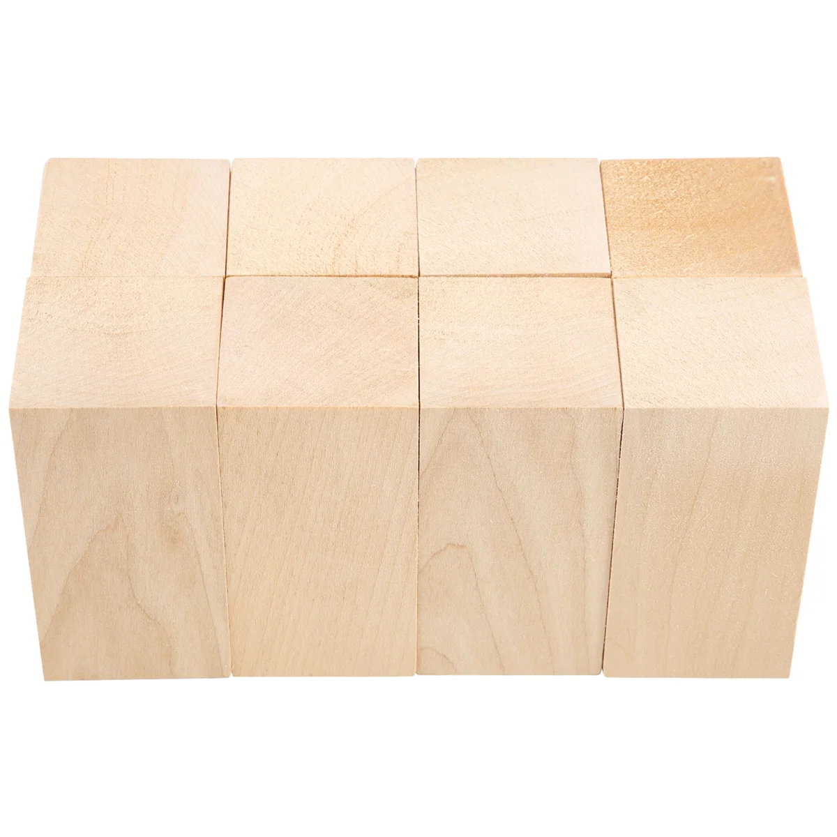 Kit de grands blocs de construction en bois de tilleul pour enfants, adultes, débutants, tiges, 4x2x2 po