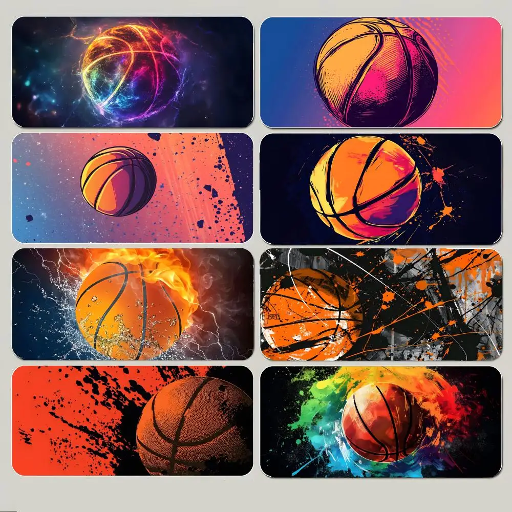 

Basketball Energetic Sport ART Mouse Pad Large Gaming Mousepad with Thick Stitched Edge Non-Slip Desk Mat