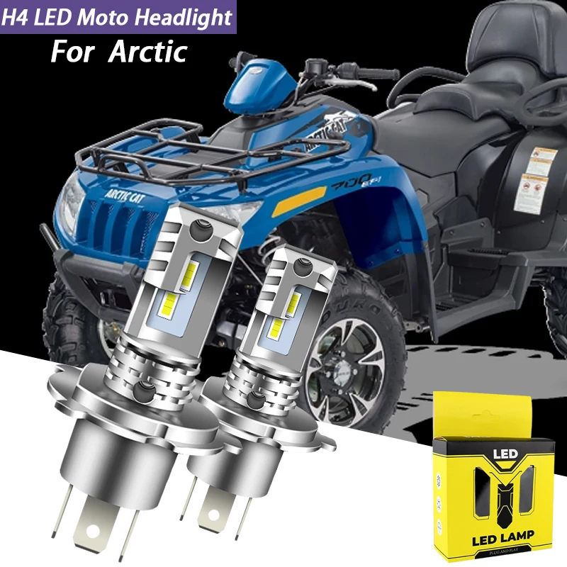 1/2PCS 9003 Motorcycle LED Headlight Bulbs High/Low Kit 9600lm 6000K H4 6000K  for Arctic Cat Polaris Sport Jag Cheetah