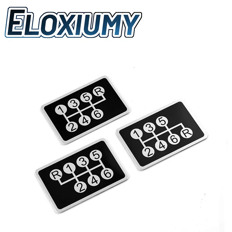 Eloxiumy 1pc 6-Speed Gearshift Label Sticker Styling Stickers Decals Modification Car Styling Automotive Accessories Car Sticker