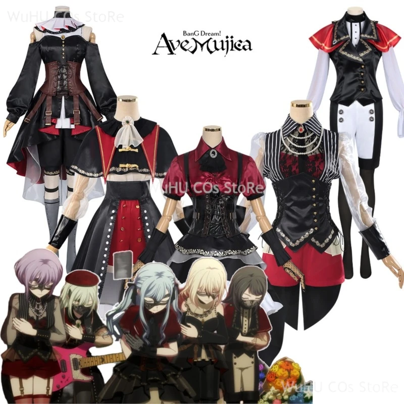 

Ave Mujica Yutenji Nyamu Misumi Uika Yahata Umiri Wakaba Mutsumi Togawa Sakiko Косплей Костюм Парик Женщины Девушка Хэллоуин Ролевая Игра