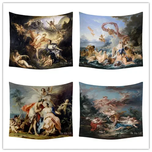 Greek And Roman Mythology Mystic The Birth Of Venus Bacchus And Ariadne Classic Art Poster Tapestry  House Decoration