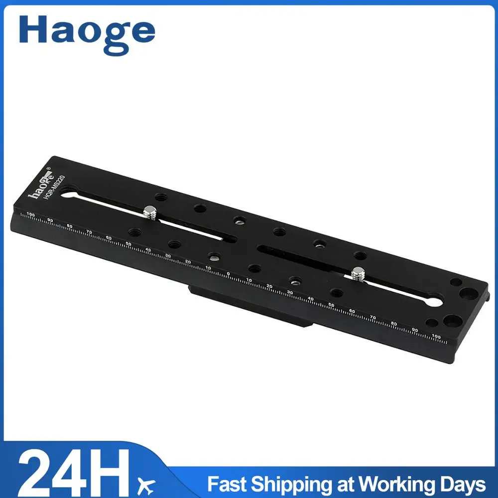 Haoge placa de câmera de 220mm, para sachtler fluido, fsb4 fsb6 fsb6t fsb8 fsb8t dv10 3 + 3 5 + 5