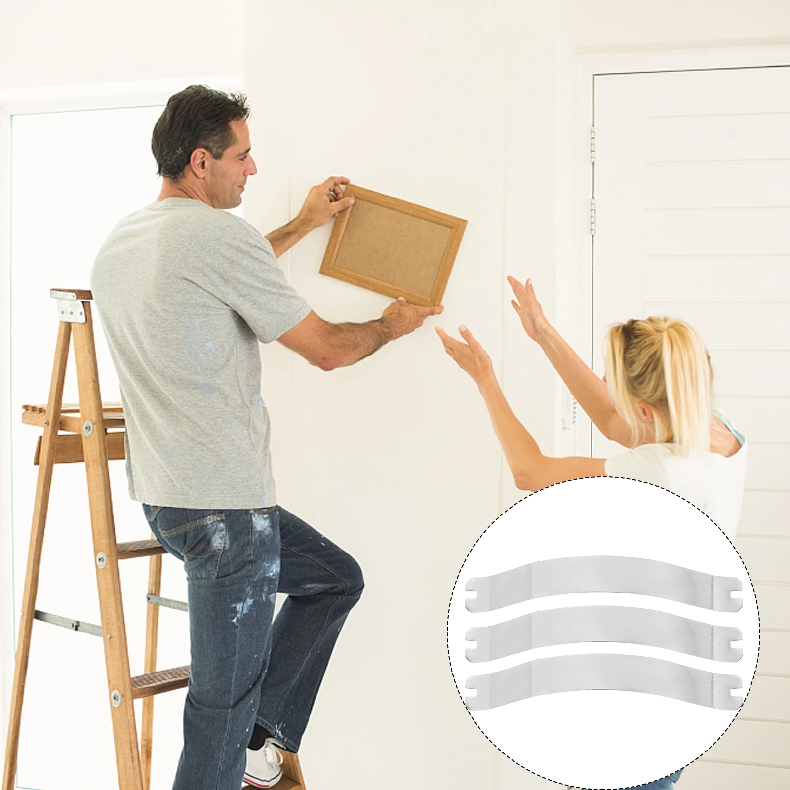 

50Pcs Durable Picture Frame Backing Clips Metal Spring Clips for DIY Framing Tools Picture Hanging Hardware Supplies