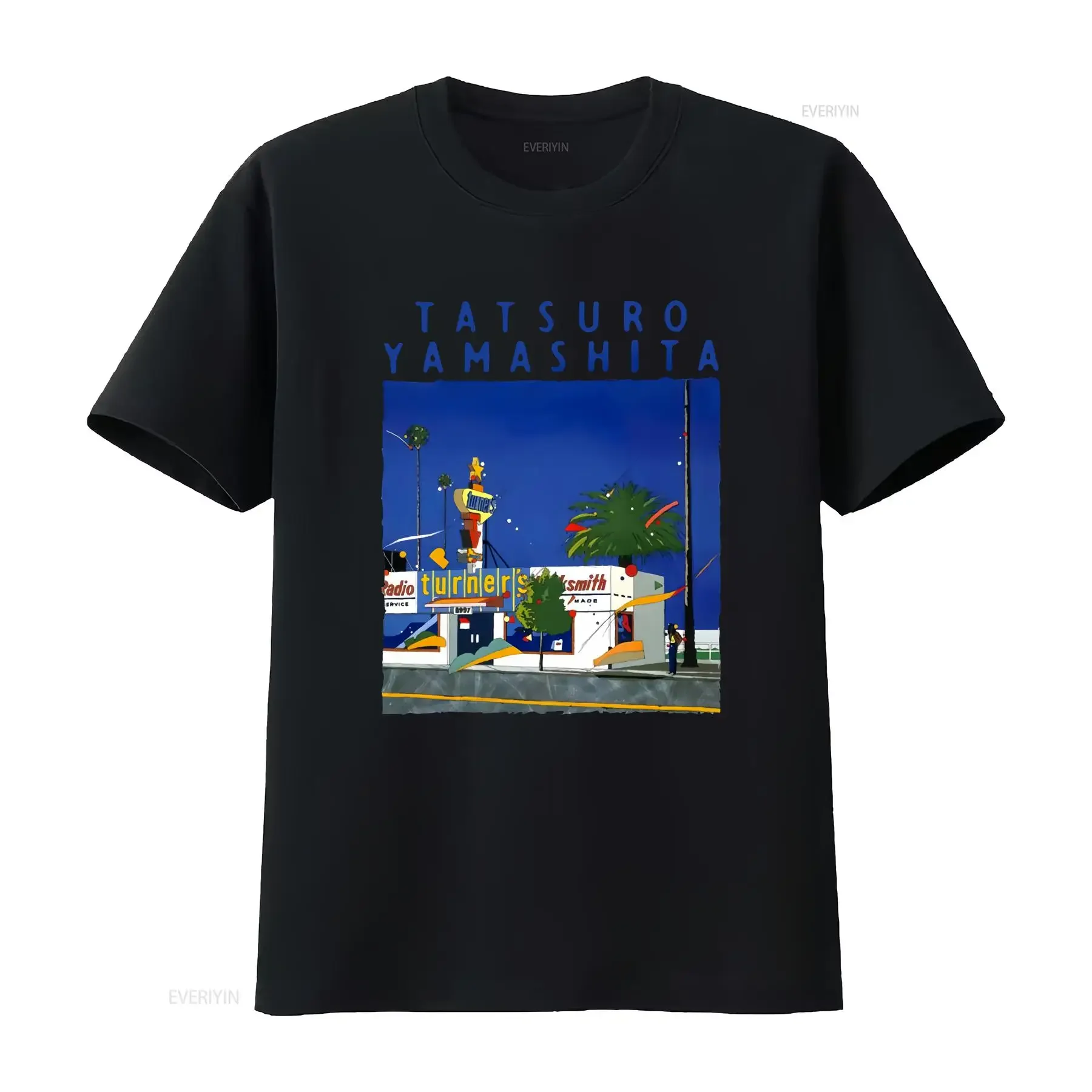 Tatsuro Yamashita T Shirt CITY POP JAPANESE vintage Washed Comfortable Versatile streetwear homme graphic fashion Soft Casual