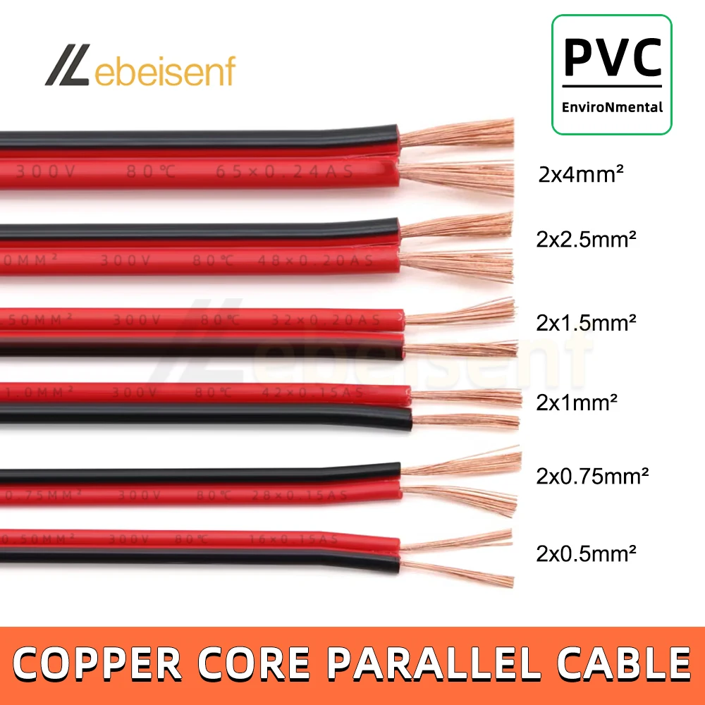 2 Pin Red Black Par…