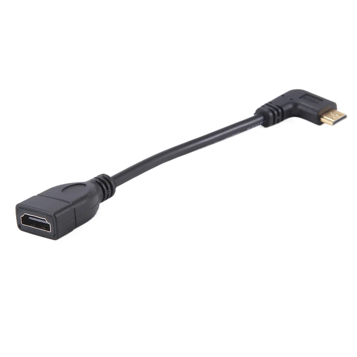 Mini Hdmi To Hdmi Cable Cablecreation 0 5Ft 90 Degree Right Angle Mini Hdmi