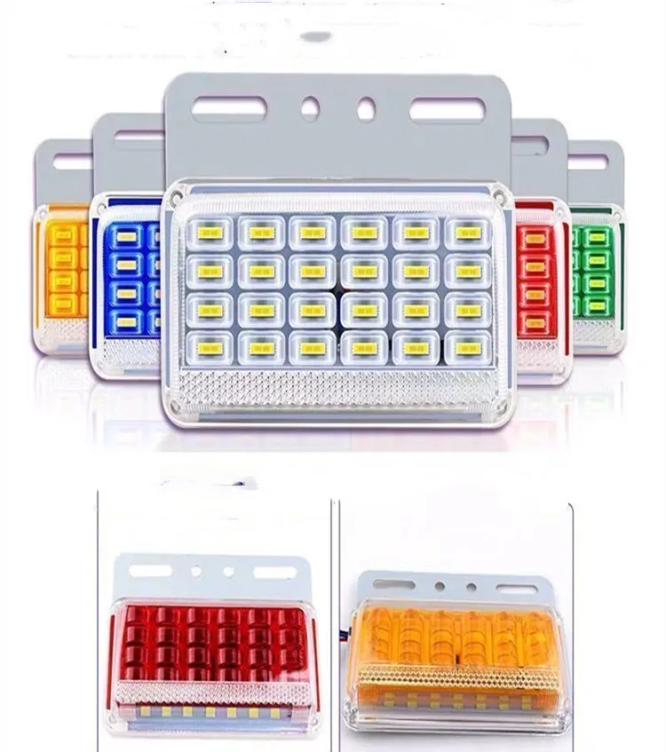 

Боковые габаритные индикаторы грузового прицепа, автомобильный сигнал, тормоз, задний предупредительный задний фонарь, светодиодный 12 В 24 В, сигнальная лампа для автомобиля Skida