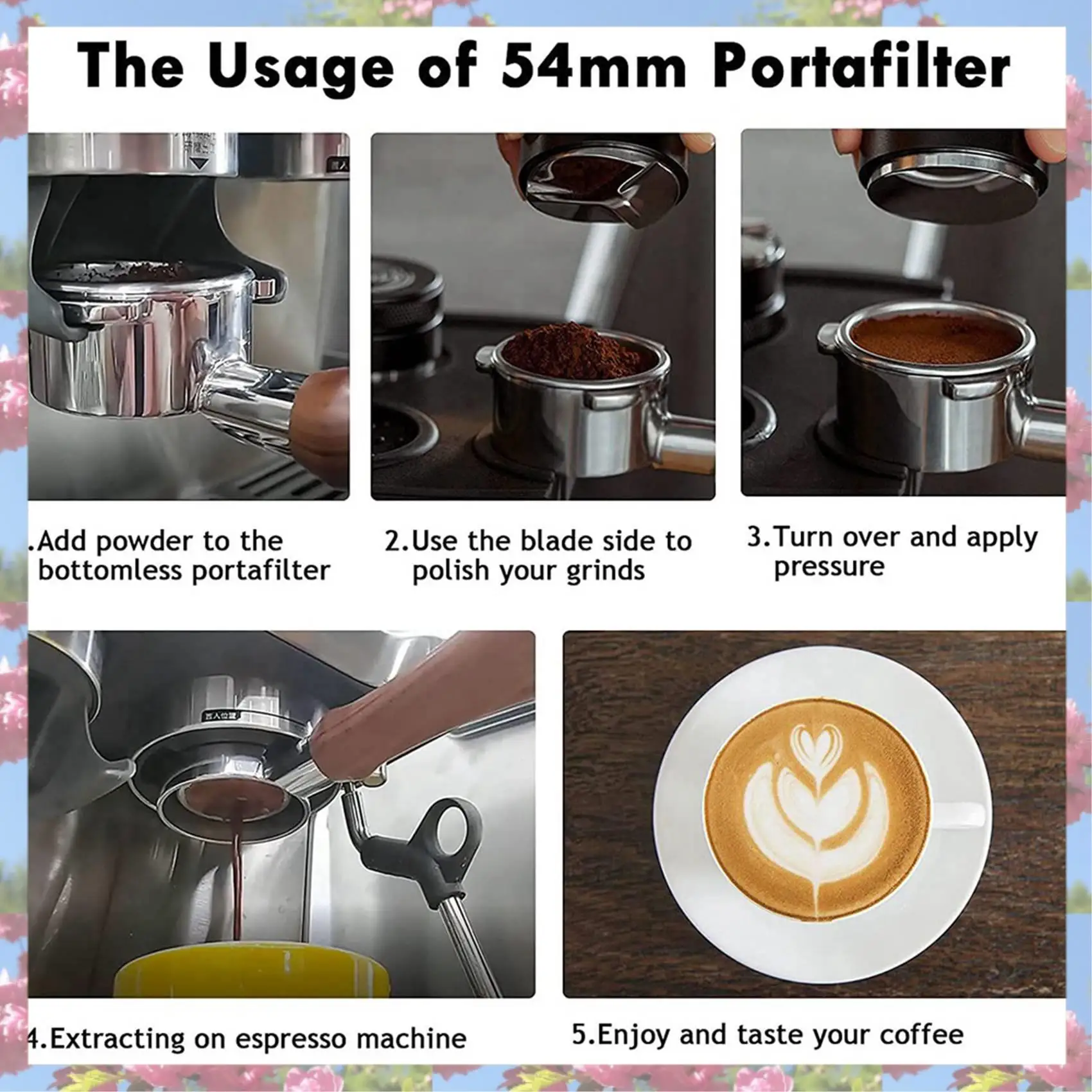 

T83C-2X Bottomless Portafilter 54Mm For Breville Barista Series And Espresso Machines, Portafilter With Filter Basket