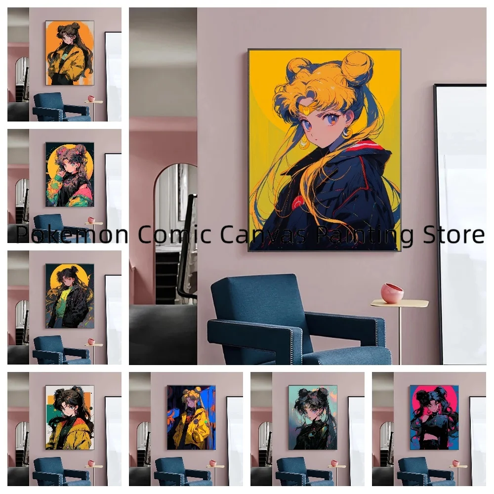 

Japan Surrounding Animation Sailor Moon Wall Stickers and Art Posters for Room Bedroom Decoration Pictures Children's Gift