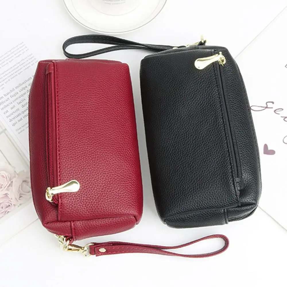 Threes Layers Card Holder Soft PU Leather Large Capacity Coin Bags Long Waterproof Storage Bags