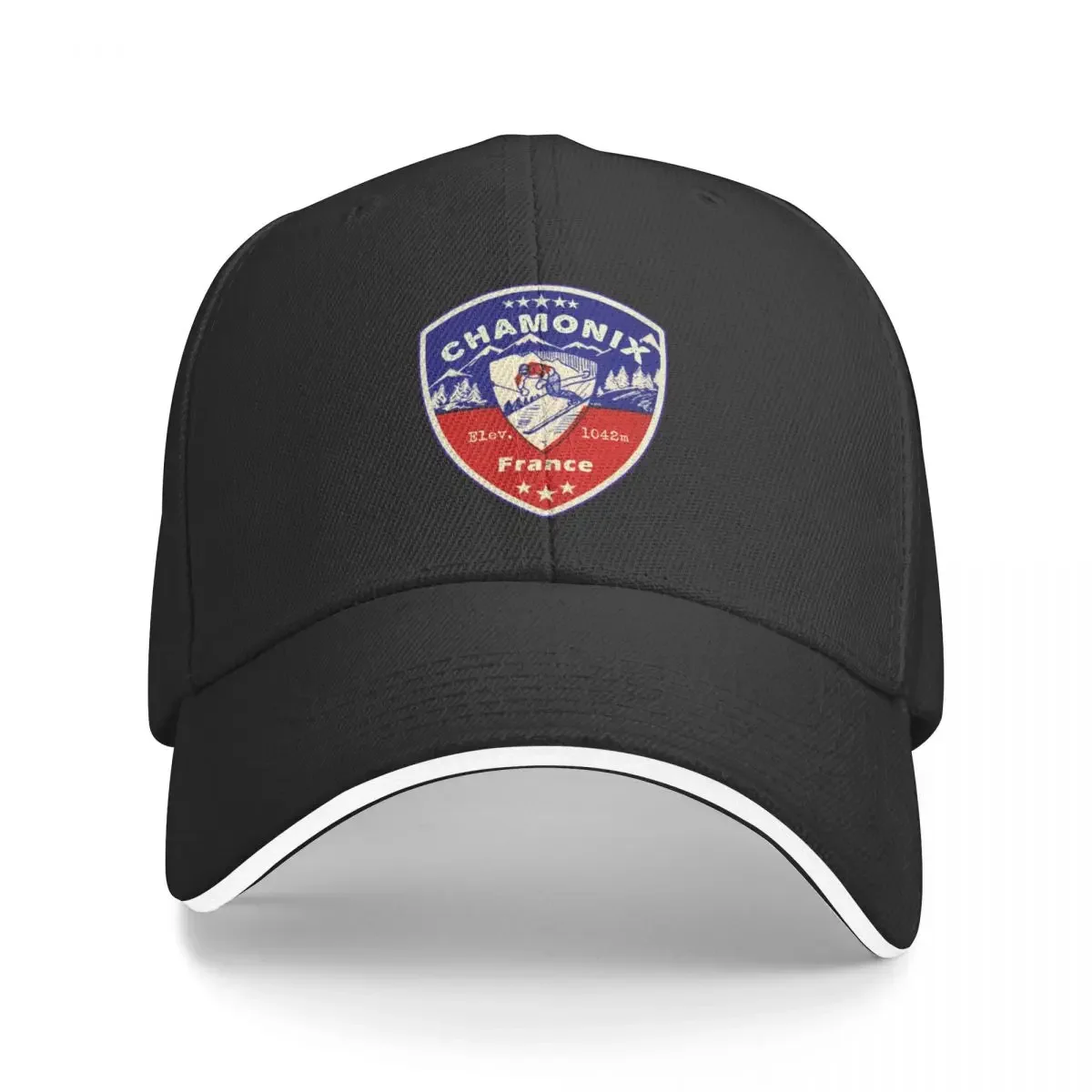 

Chamonix France Skiing Ski Mountains Skier Baseball Cap funny hat Uv Protection Solar Hat Hip Hop For Man Women's