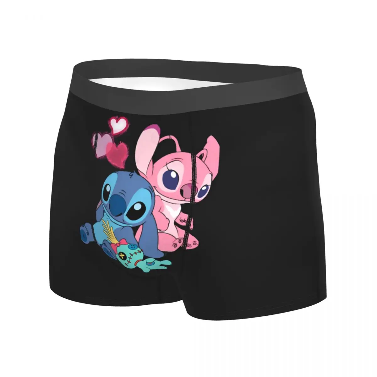 Stitch roupa interior masculina calcinha design respirável tronco qualidade boxer breve tamanho grande