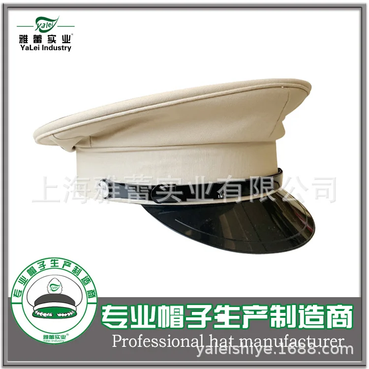 Sombrero militar ejército gorra grande con visera de ala ancha rendimiento policía de tapa plana rendimiento hombre de tapa plana 8M223