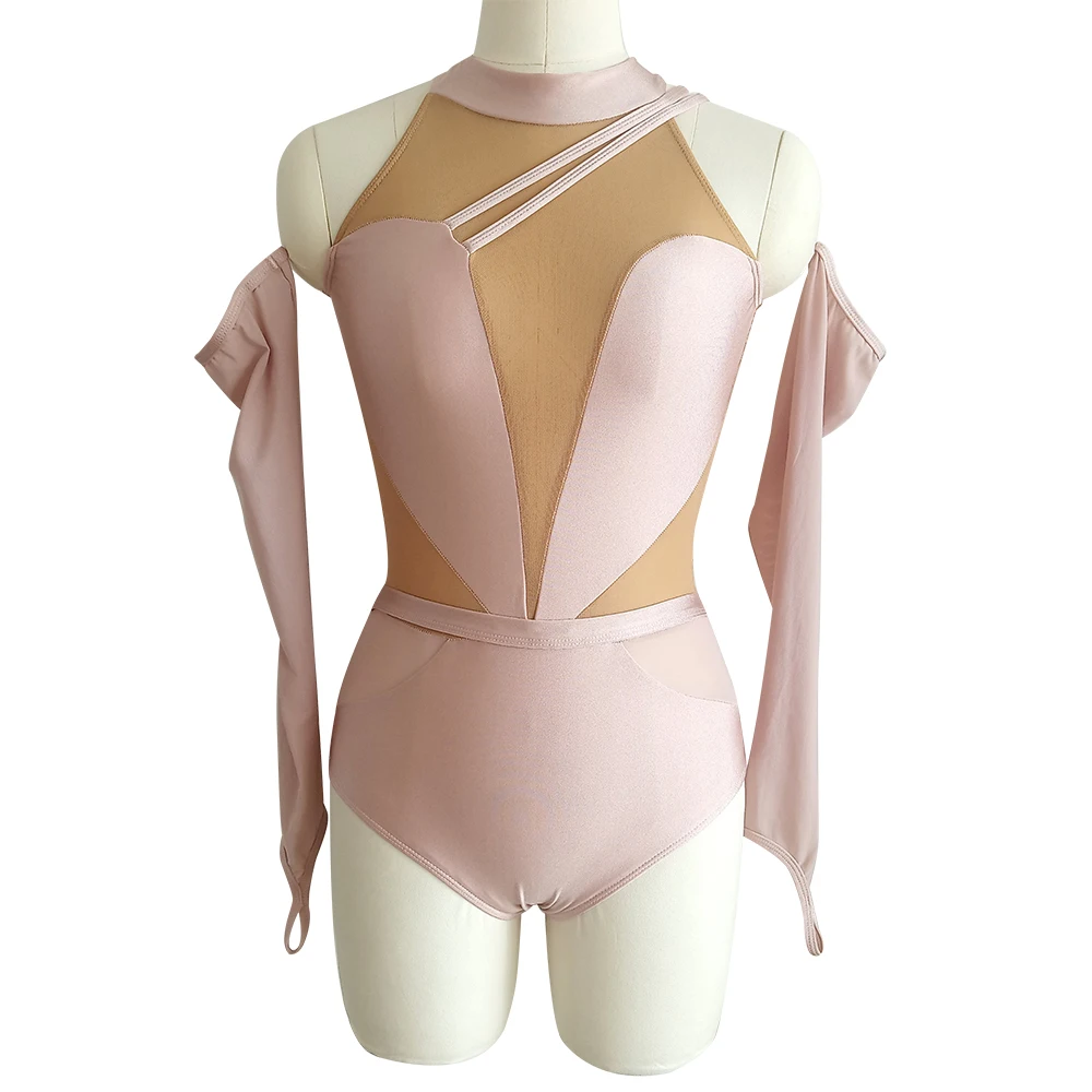 Kids Girls Retail and wholesale nylon/Lycra mesh modern dance ballet body suit training suit dance school group performance