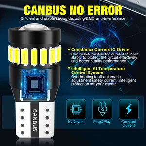 XSTORM T10 W5W LED Canbus Tidak Ada Kesalahan 194 168 Bohlam 5W5 5W 12V 1000LM Lampu Samping Interior Mobil Super Terang Lampu Plat Nomor Otomatis 10 pelat samping penjualan terbaik - №