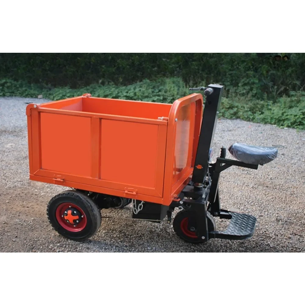 Electric construction trolley, sand pulling aquaculture material flatbed tricycle