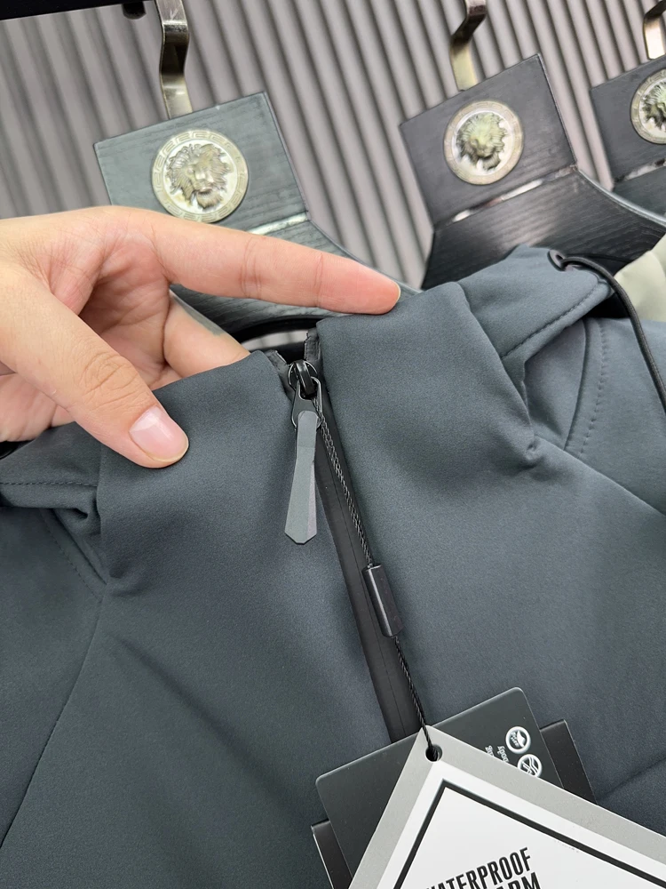 سترة رجالية غير رسمية مبطنة بالصوف السميك في الهواء الطلق سترة رجالية ذات مقاس قياسي موضة نمط حضري للربيع والخريف والشتاء Pam... #5