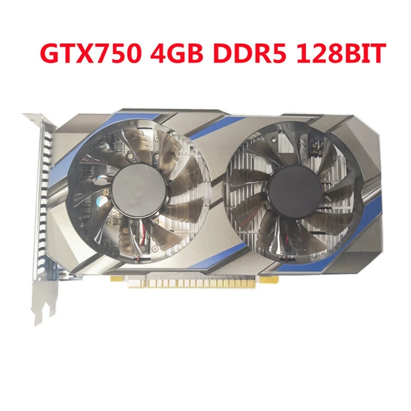 1 Piece 28Nm 4GB DDR5 128Bit Graphics Card 1020Mhz 1253Mhz PCI E 3.0 HD VGA DVI Video Card For Gaming Office