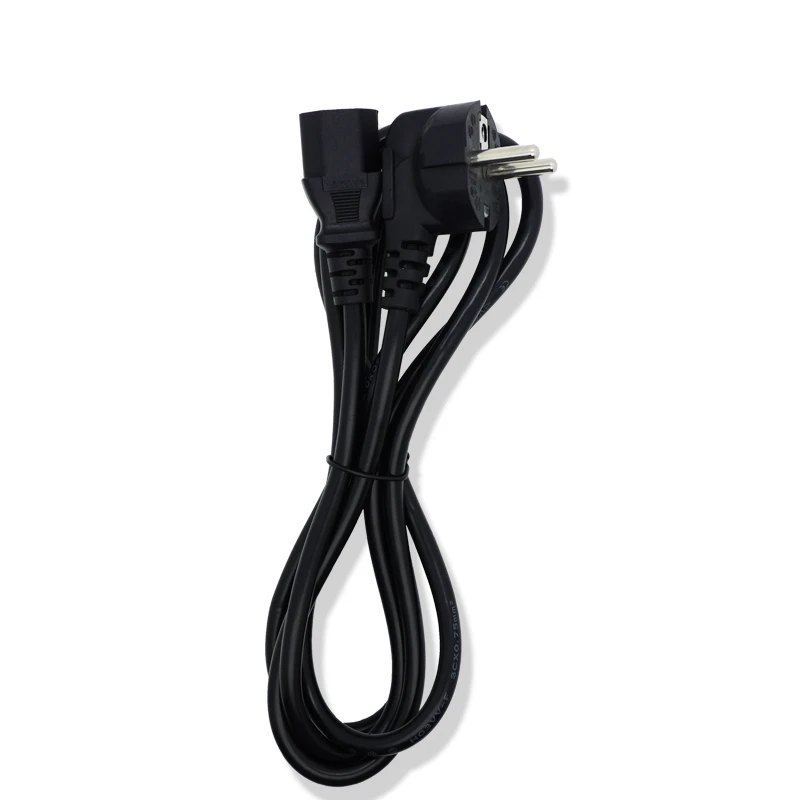 1.8m C13 IEC Kettle To European 3X0.75m2 2 Pin Round AC EU Plug Power Cable Lead Cord PC