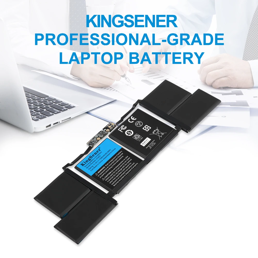 KingSener A1953 Laptop-Akku für Apple MacBook Pro 15' A1990 Touchbar 2018 2019 EMC 3215 MC3359 MR962LL 11,42V 83,6Wh – Detail 1