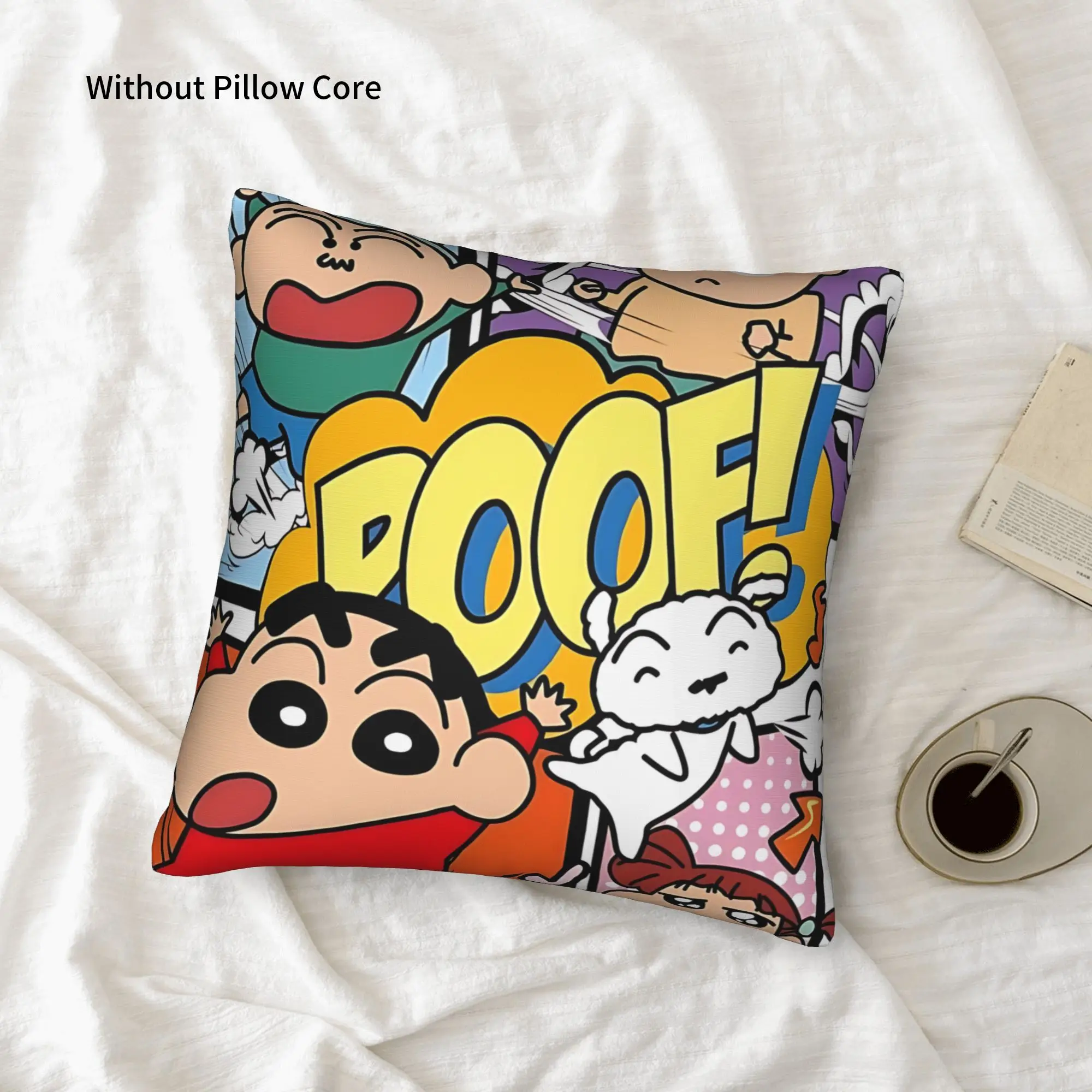1PC Crayon S Shin chan Pillow Case Double-Sided Printing  Sofa Cushion Bedroom Bedside Pillow