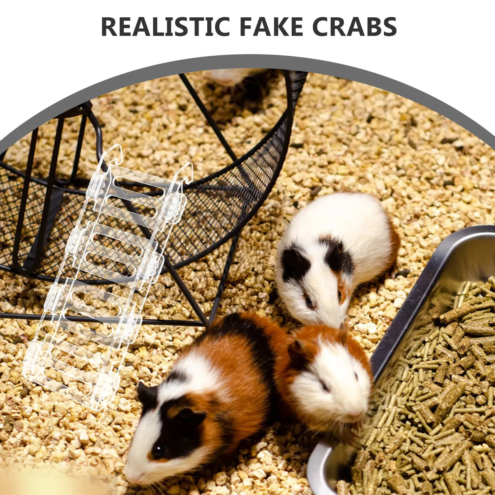 3Pcs Interactive Acrylic Small Pet Ladder Set Transparent Hamster Stairs for Cage Platform Exercise Climbing Fun Safe Design - view 6
