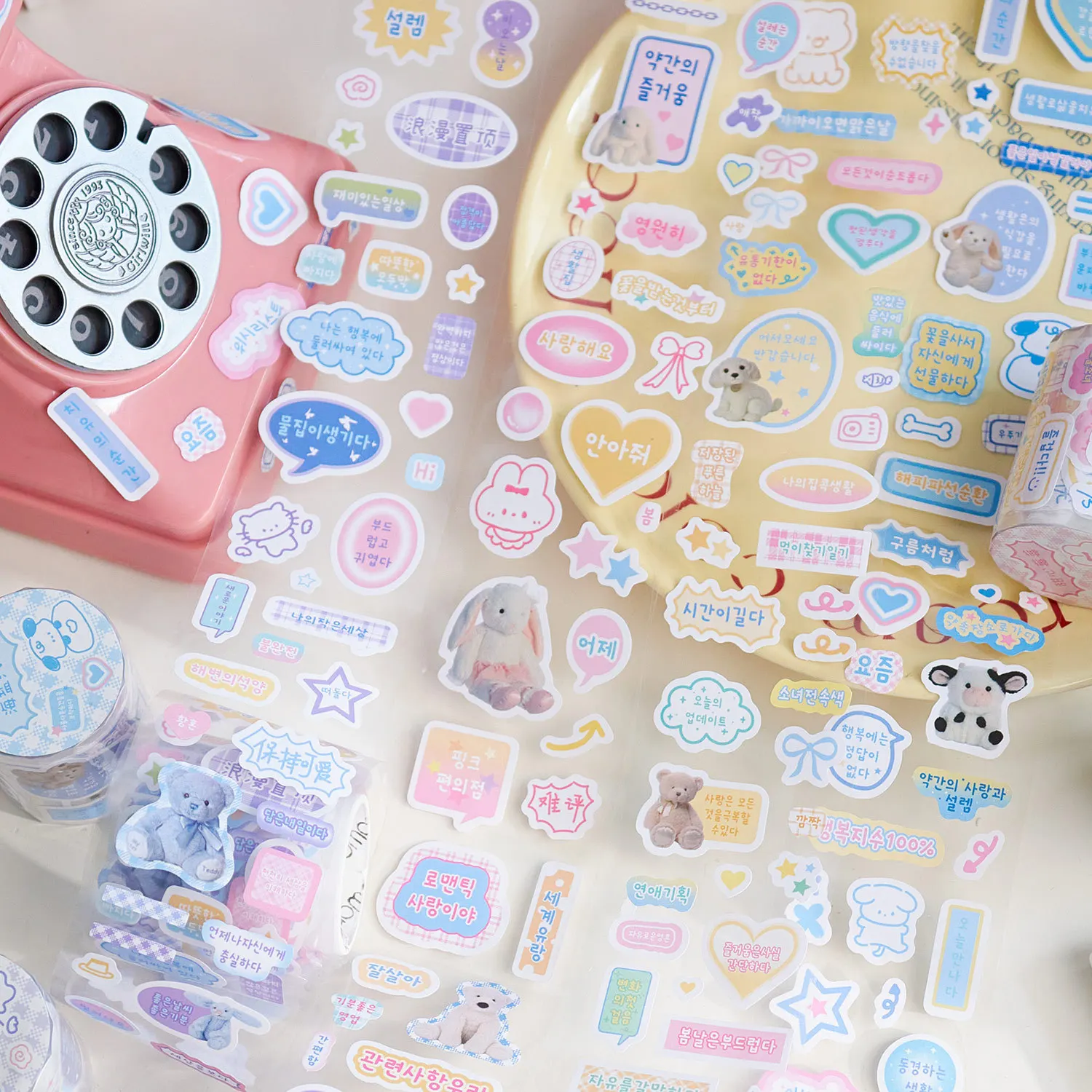 50mm*2m Cute Doodle Series Tape INS style Scrapbooking Decoration Collage Journal Diary Diy Stickers Stationery