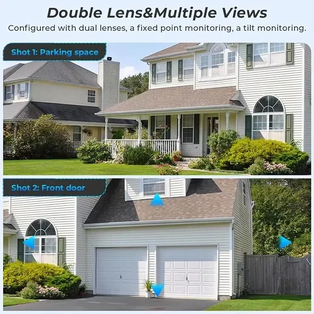 5K 10MP Tuya WiFi IP Camera Outdoor Dual Screens Smartlife Video Surveillance Security Protection Alexa PTZ Surveillance