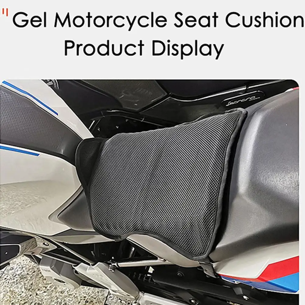 

Motorcycle Gel Seat Cushion Breathable Heat Insulation Air Pad Cover Anti Slip Sunscreen Seat Cover Shock Absorption Four Season
