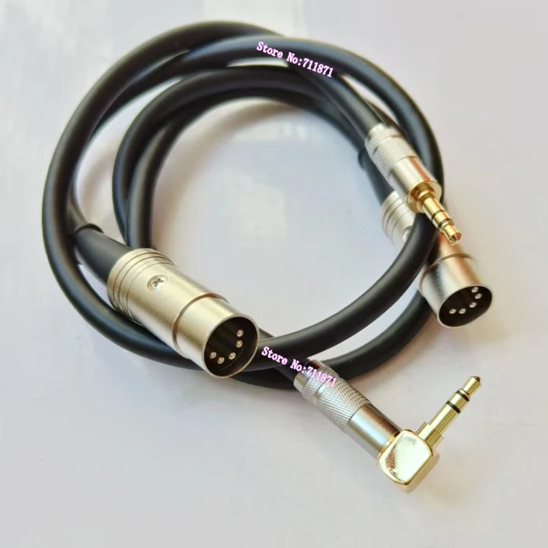 Straight Elbow Stereo TRS 3.5 Male 5P 5Pin DIN MIDI Male Adapter Cable Line 5 Pin 5 Needle MIDI DIN TRS 3.5 Connetor Wire Cord