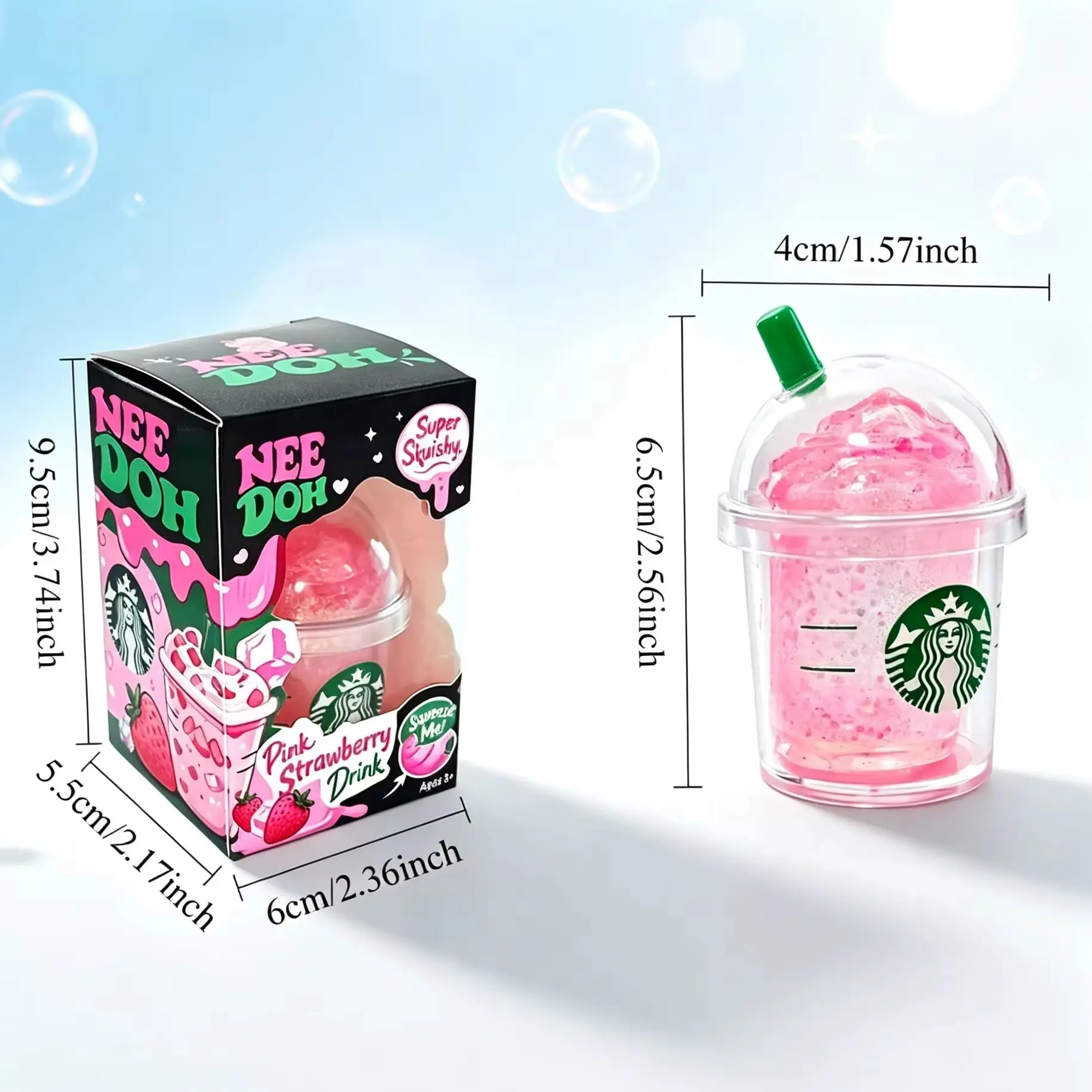 /Schylling NeeD Doh Bilnd Box Stress-relief drink cup Sensory Squeeze Toy Stress Relief Snowball For Focus ADHD Gifts view 4