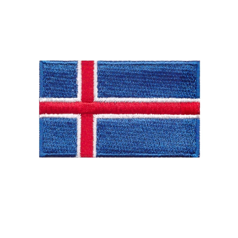 Iceland flag patch, ironing/sewing, adhesive backing, clothing hole decoration accessories