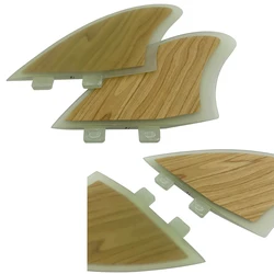 Surfing Bamboo Fins UPSURF FCS Twin tabs Fins High Performance Fiberglass K2 Surfboard Fin Keel Funboard Fins For Water Sport