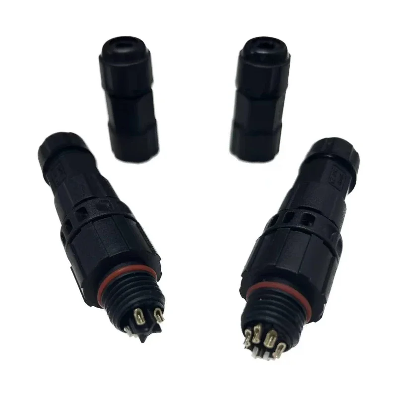 M16 Cable Connector IP68 2 3 4 5 6 7 8 9 10 11 12 Pin Electrical Wire Plug Screw/Soldering Male Female Power Connectors