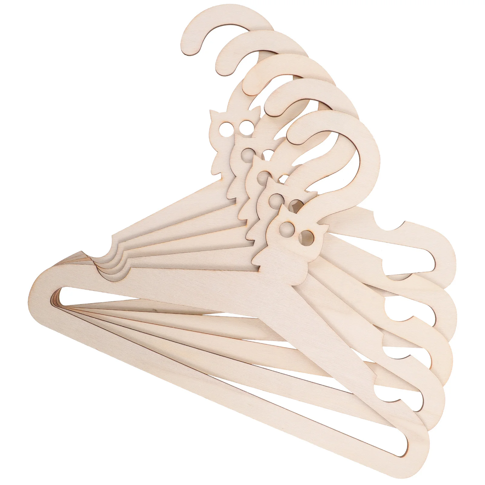 

5Pcs Cartoon Animal Wooden Hangers Blank DIY Baby Clothes Organizer Nursery Closet Storage Kids Clothes Hangers